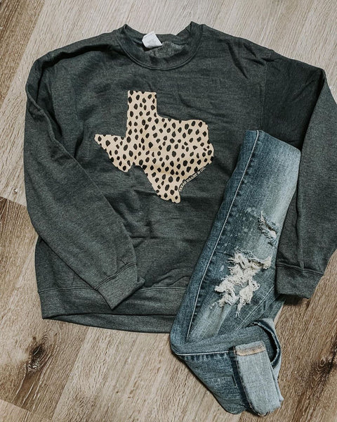 TX Leopard Print Sweatshirt
