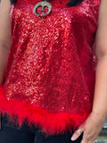 ZsaZsa Sequin Top