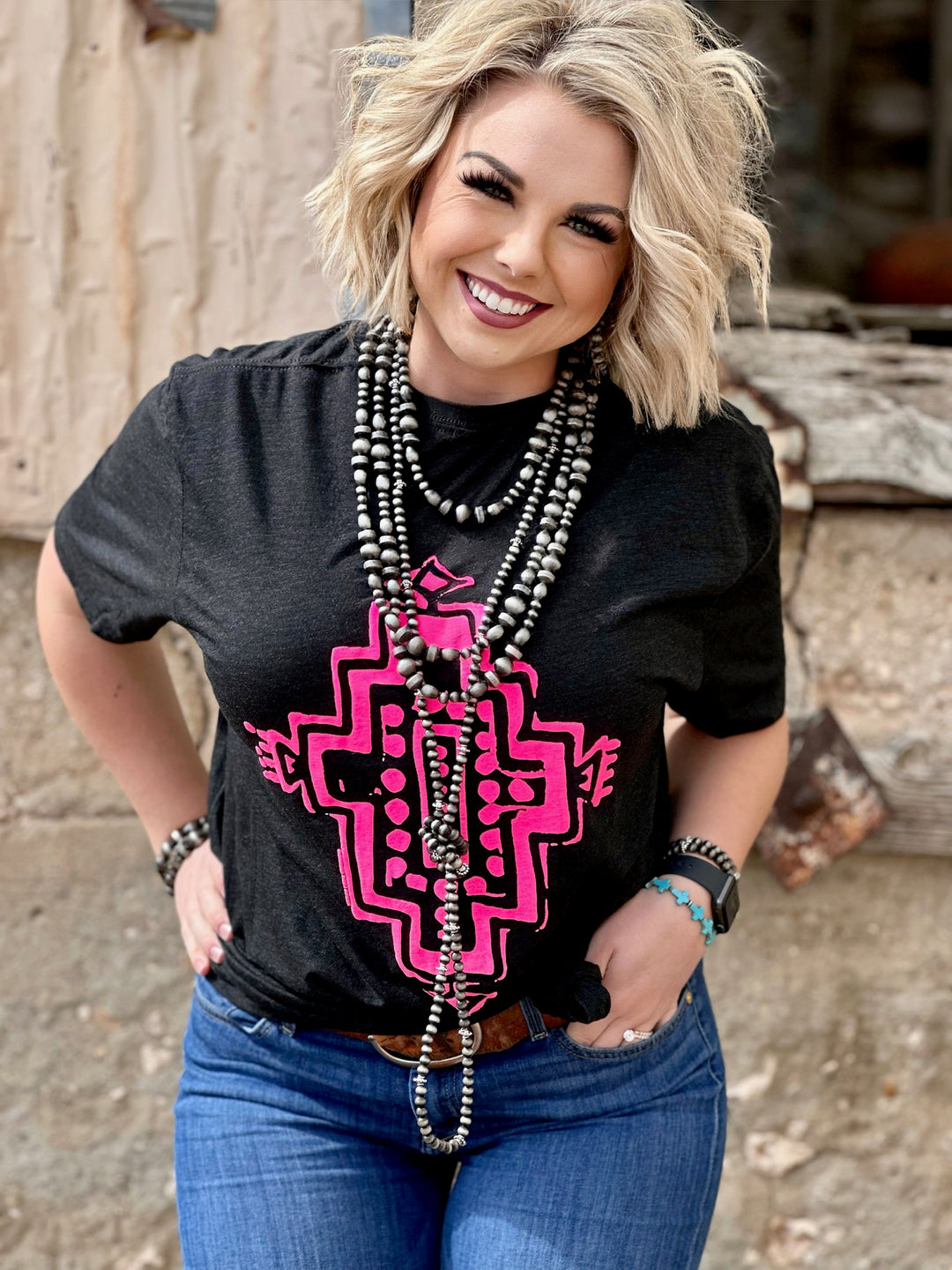 Neon Aztec Tee