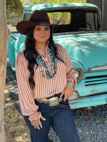 Dusty Rose Stripe Blouse