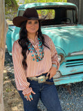 Dusty Rose Stripe Blouse