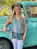 Indigo Patchwork Tank