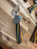 Western Letter Keychain