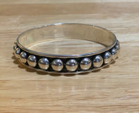 Sterling Silver Beaded Bangles