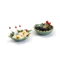 Holly Leaves & Berries Tidbit Dish