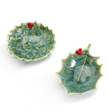 Holly Leaves & Berries Tidbit Dish