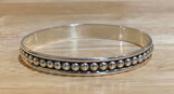 Sterling Silver Beaded Bangles