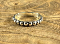 Sterling Beaded Stacker Ring