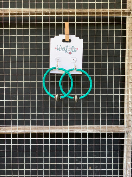 Turquoise & Navajo Bead Hoop