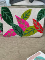 Palm Beaded Pouch