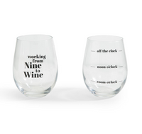 Wine O'Clock Stemless Glass
